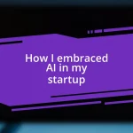 How I embraced AI in my startup