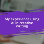 My experience using AI in creative writing