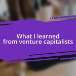 What I learned from venture capitalists